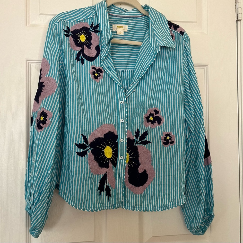 Anthropologie Floral Top